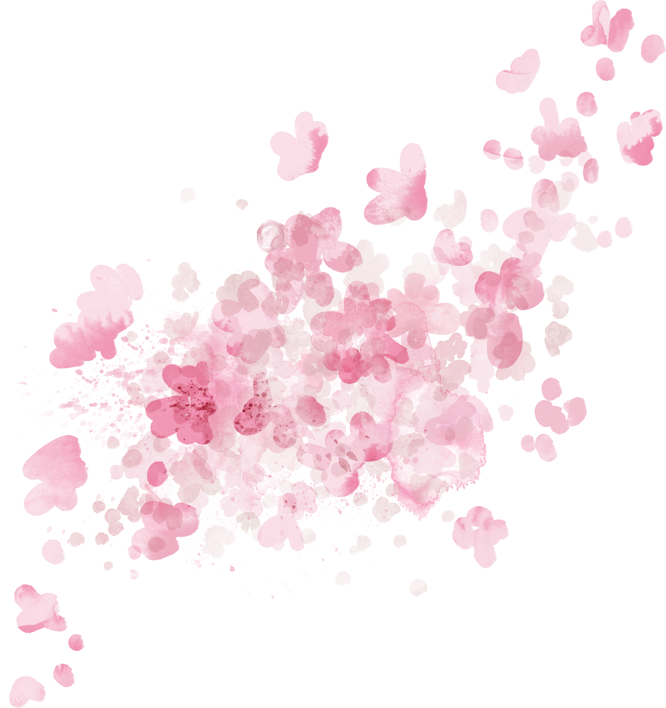 Pink Watercolor Floral Background